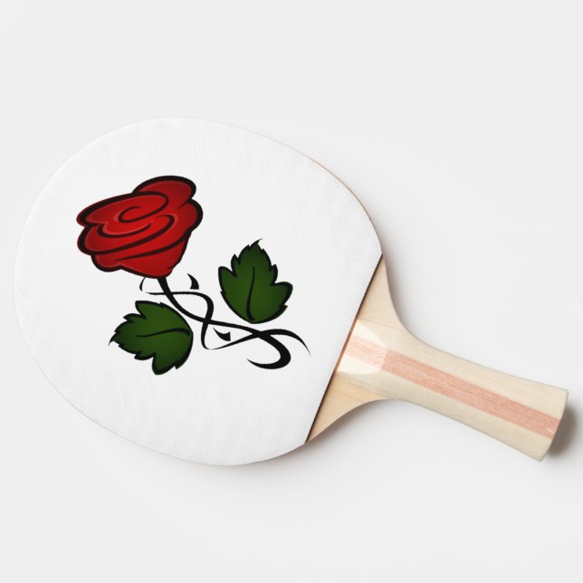 Enkla röda rosor pingisracket (Baksidan )
