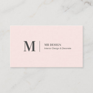 Enkla rosa moderna minimalistiska visitkort
