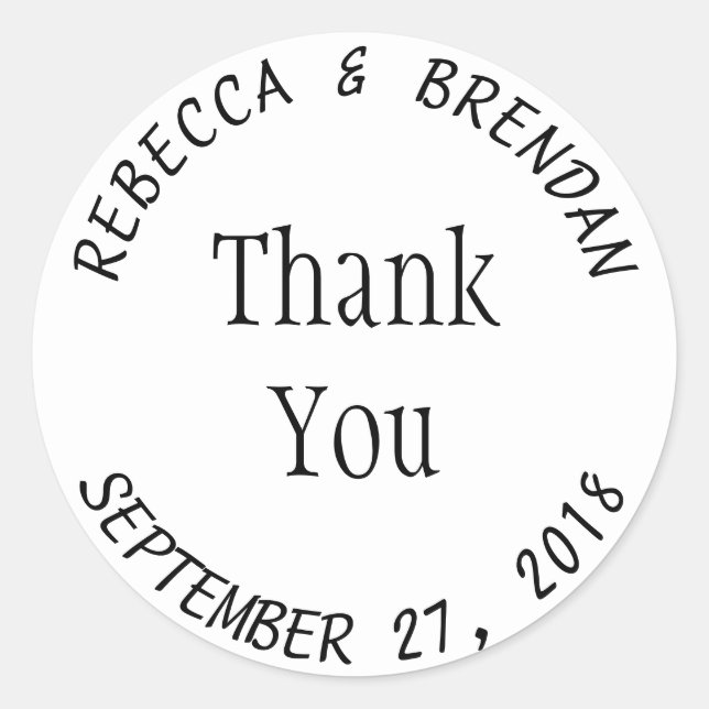 Enkla runda, vita, böjda textramar - etiketter (Framsida)