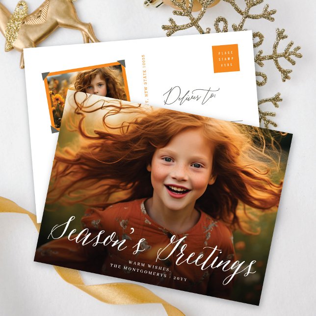 Enkla säsong hälsningar skrivar helgdagvykortet helg vykort (Skapare uppladdad)