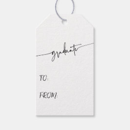 Enkla SCRIPT Student Gift-Märkre Presentetikett