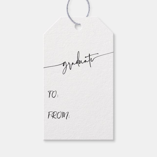 Enkla SCRIPT Student Gift-Märkre Presentetikett (Framsidan)