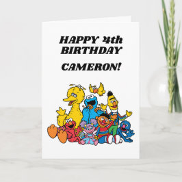 Enkla Sesame Street Vänner 1-årsdag Kort