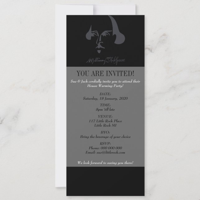 Enkla Shakespeare med häftet Inbjudningar (Framsida)