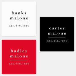 Enkla Skolfärger Barn Vattentäta Namn Klistermärke