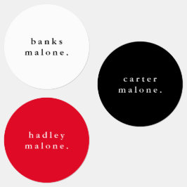 Enkla Skolfärger Vattentäta Namn Klistermärke