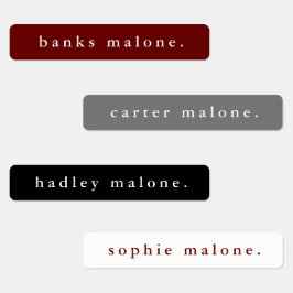 Enkla skolteamfärger Vattentäta namn Klistermärke