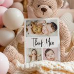 Enkla skript flera bilder Samla babydusch Tack Kort<br><div class="desc">Anpassa den här babyduschen tack vare dina kort med vackra foton av ditt barn. Tack till er familj och vänner som har visat er sin kärlek och presenterat ditt nya barn med bilder som de kan vårda under många år när barnet växer. Modern och unik "Tack"-hanterarskripttyp. Ett underbart sätt att...</div>