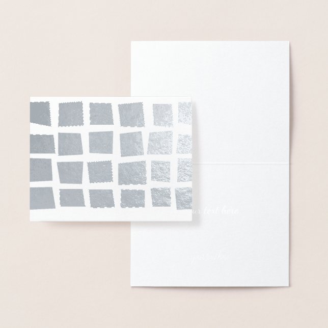 Enkla slumpmässiga kvadrater i Guld med modern Abs Folierat Kort (Display)