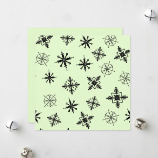 Enkla Snöflingor Jul Julkort