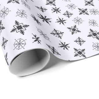 Enkla Snöflingor Jul Presentpapper
