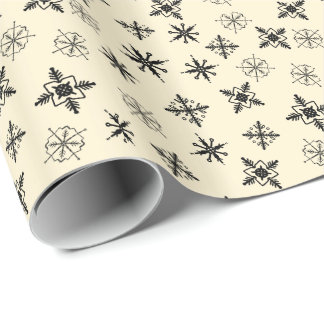 Enkla Snöflingor Jul Presentpapper