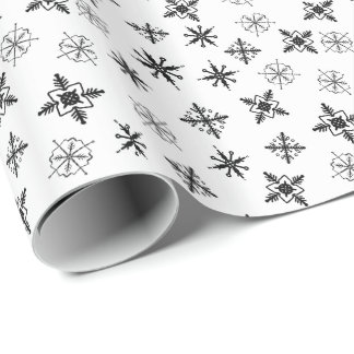 Enkla Snöflingor Jul Presentpapper