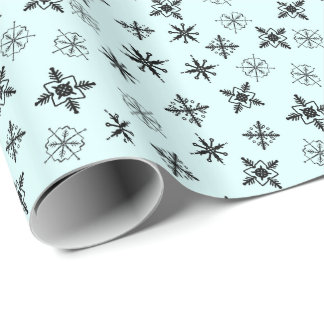 Enkla Snöflingor Jul Presentpapper