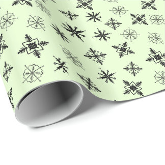 Enkla Snöflingor Jul Presentpapper