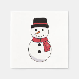 Enkla Snömannen Jul Holiday Servetter