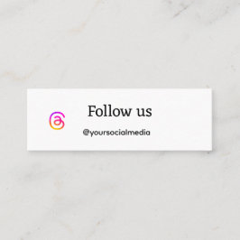 enkla social-media följer efter oss lägga till QR- Mini Visitkort