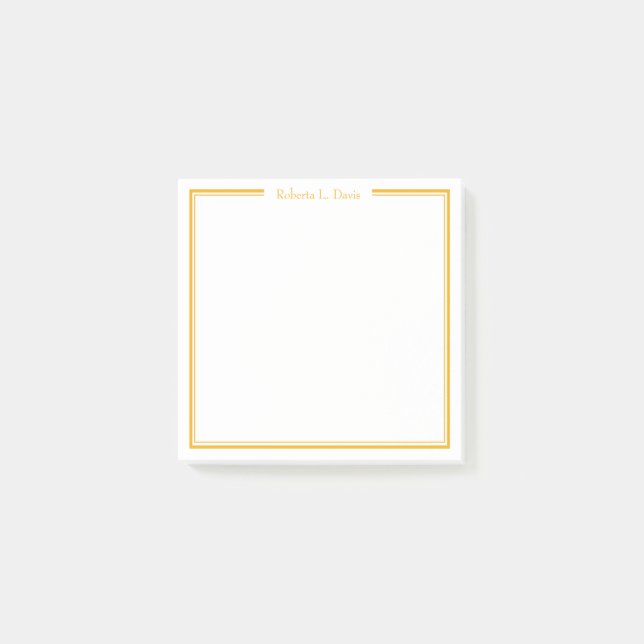 Enkla sofistikerade linjer anpassade efter kundens post-it block (Framsida)