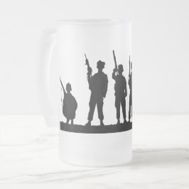 Enkla soldat Silhouette Frostat Ölglas