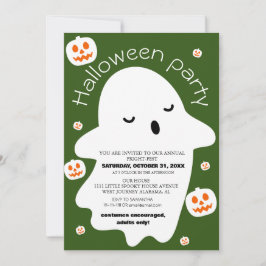 enkla söta skrämmande halloween kostym fest inbjudningar