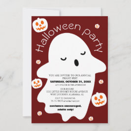 enkla söta skrämmande halloween kostymfest  inbjudningar
