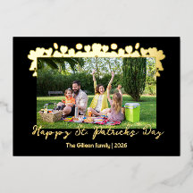 Enkla St. Patrick's Day Shamrocks familjefoto