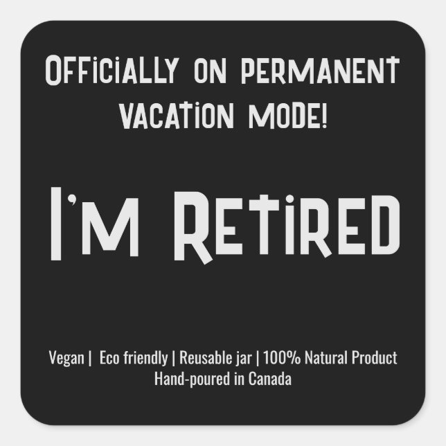 Enkla stearinklistermärken i pension fyrkantigt klistermärke (Framsida)