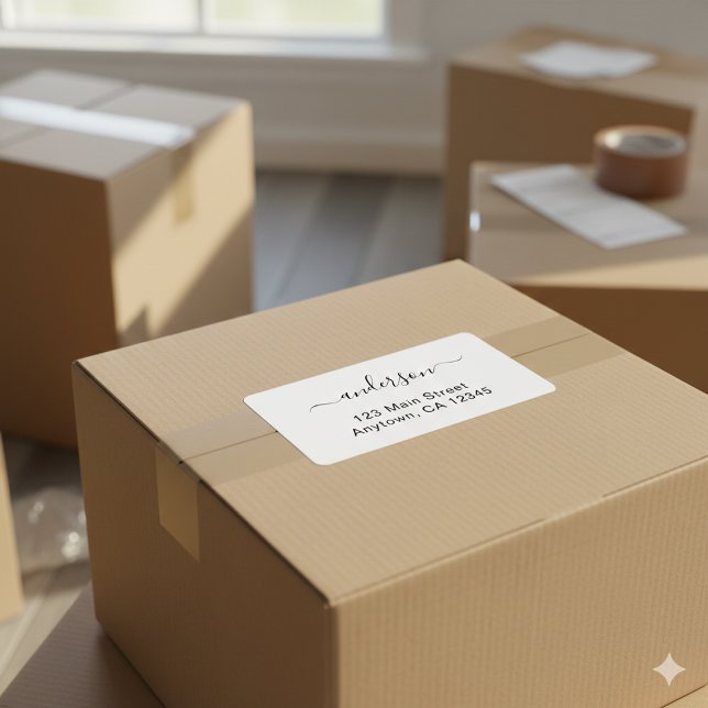 Enkla Stila Anpassade Tryckta Adressetiketter (Simple Stylish Custom Printed Address Stickers)