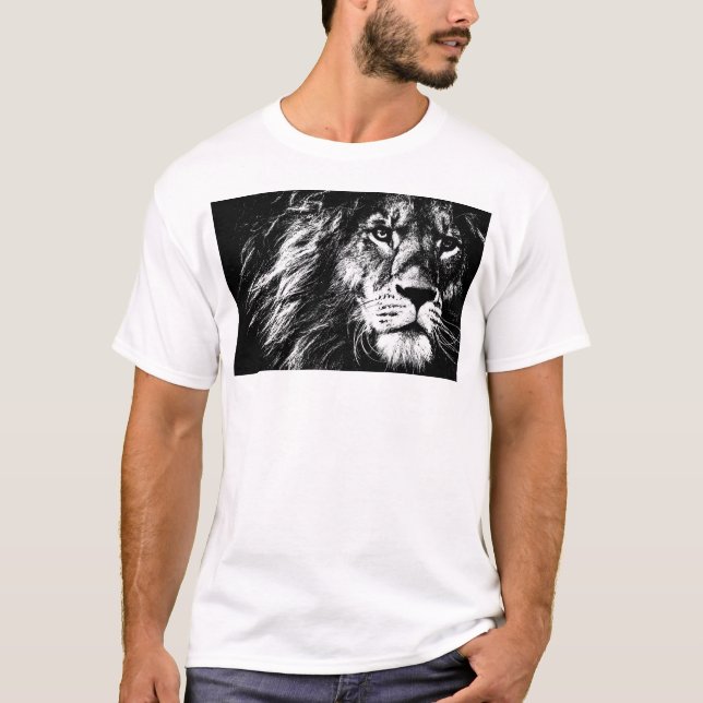 Enkla T-shirts för Män L ögon Modern Elegant (Framsida)