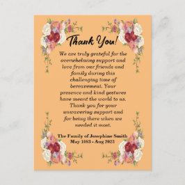 Enkla tackmeddelanden för kondoleanser efter en be vykort