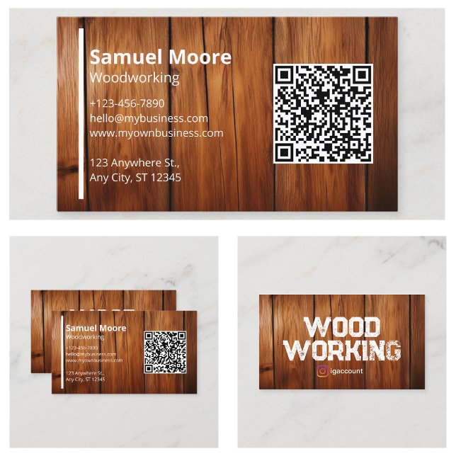 Enkla träbearbetande professionella sågverk hantve visitkort (Simple Woodworking Professional Sawmill Handymen Business Card
)