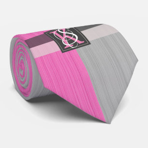 Enkla två tonar rosa- och grå slips