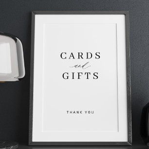 Enkla typografiska kort och presentkort för elegan poster