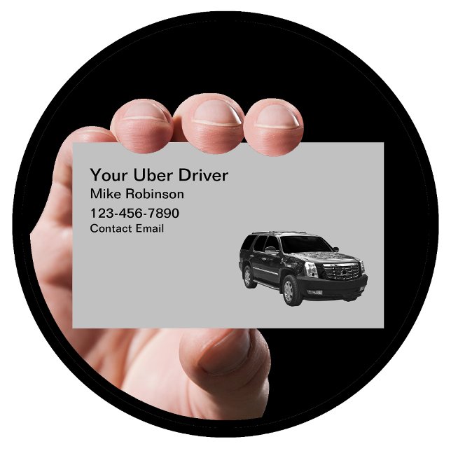 Enkla Uber-drivna SUV-affärskort Visitkort (Skapare uppladdad)