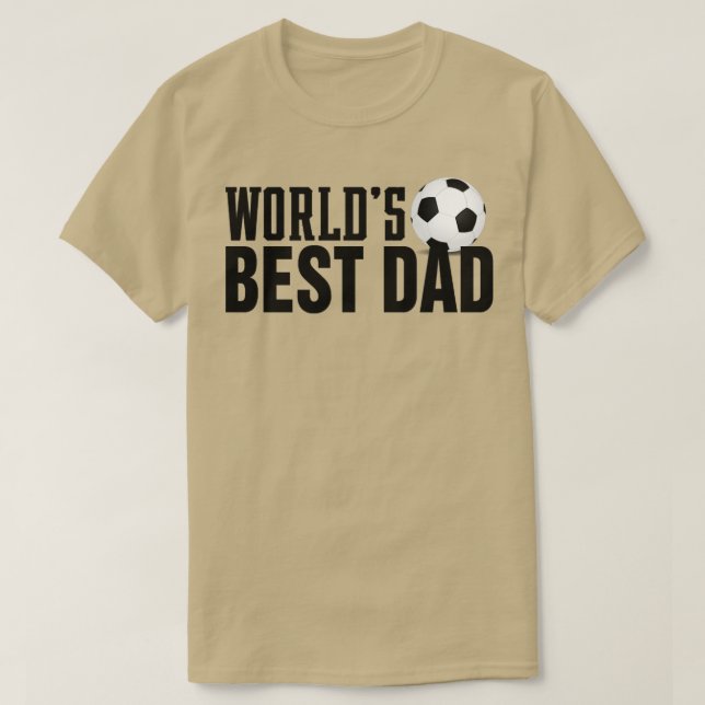 Enkla världar bästa Pappa-typografi med fotboll T Shirt (Design framsida)