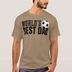 Enkla världar bästa Pappa-typografi med fotboll T Shirt