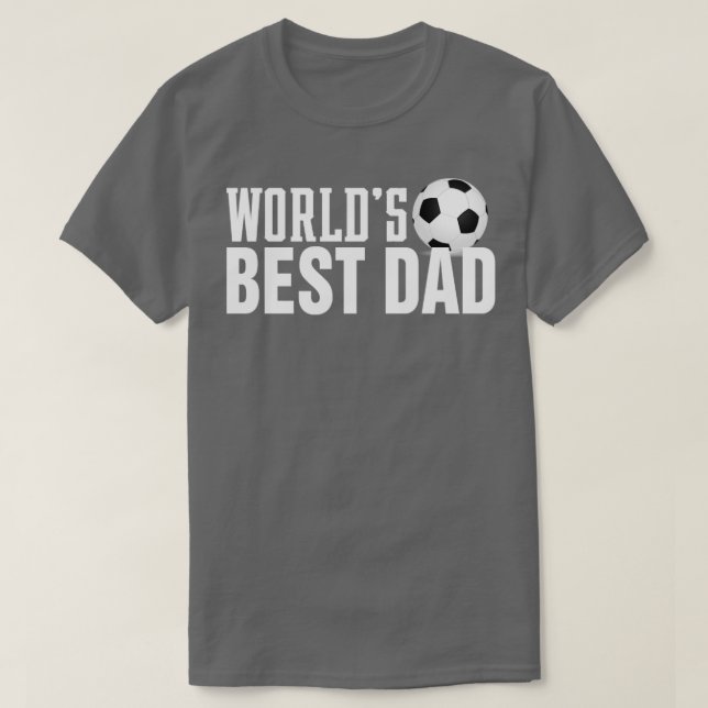 Enkla världar bästa Pappa-typografi med fotboll T Shirt (Design framsida)