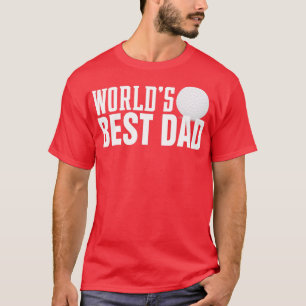 Enkla världar bästa Pappa-typografi med Golf Boll1 T Shirt