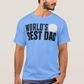 Enkla världar bästa Pappa-typografi med Golf Boll T Shirt