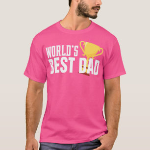 Enkla världar bästa Pappa-typografi med trofi1 T Shirt