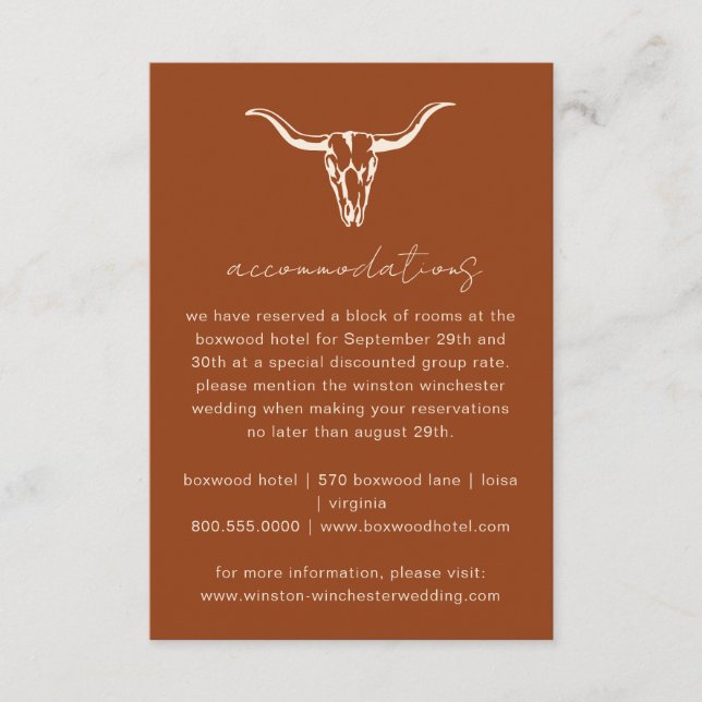 Enkla västerländska bohemiska koskalleboenden tilläggskort (Framsida)