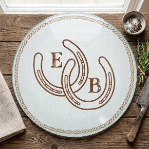 Enkla västerländska hästsko-par Monograminitialer
