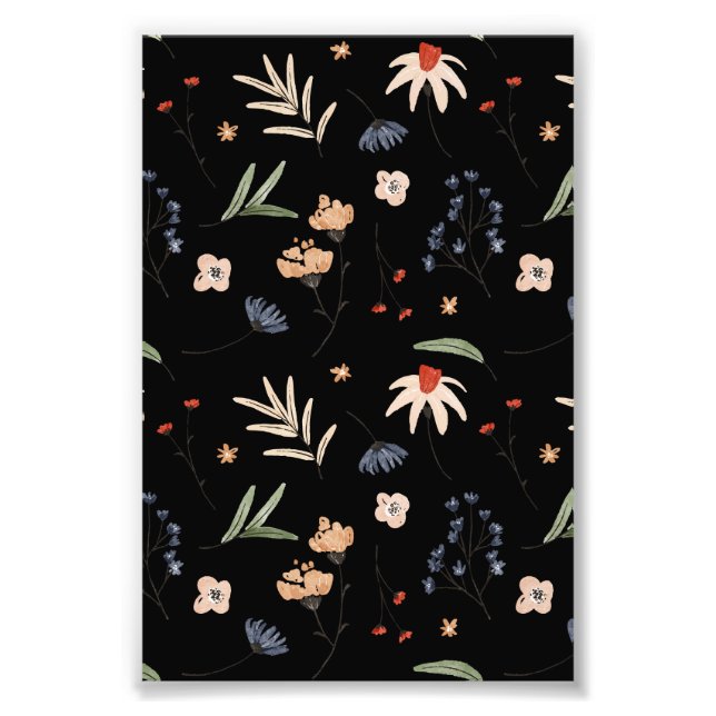 Enkla vattenfärger blommor 1 fototryck (Framsidan)