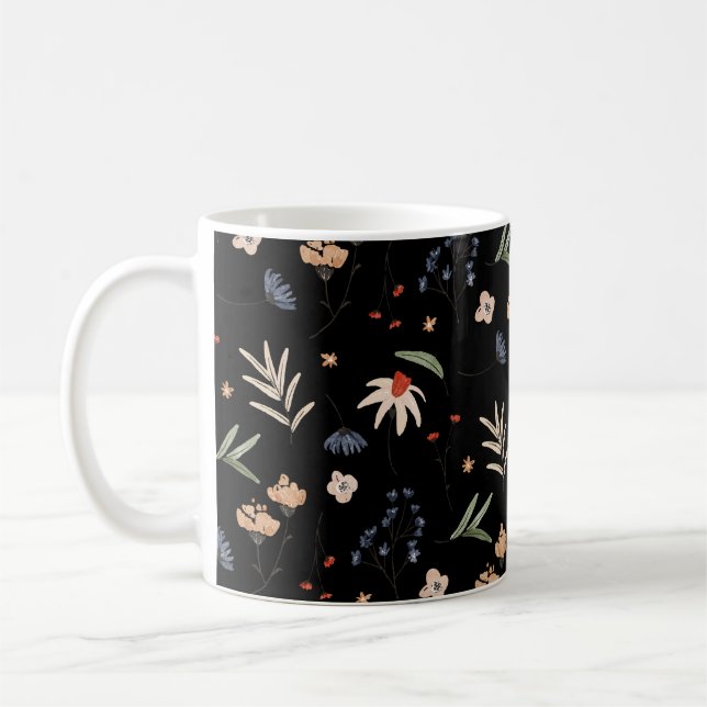 Enkla vattenfärger blommor 1 kaffemugg (Vänster)