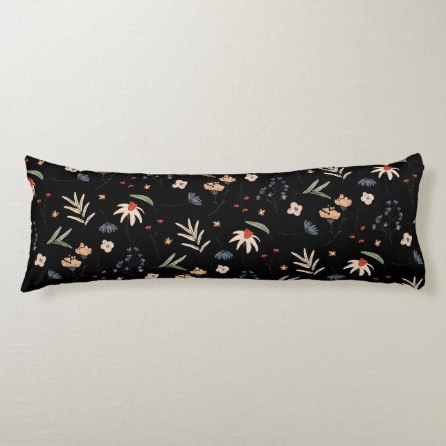 Enkla vattenfärger blommor 1 kroppskudde (Framsidan)