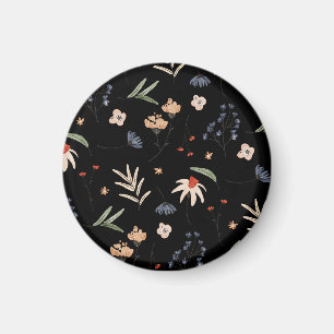 Enkla vattenfärger blommor 1 magnet