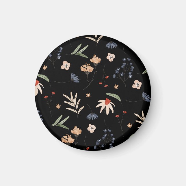 Enkla vattenfärger blommor 1 magnet (Framsidan)