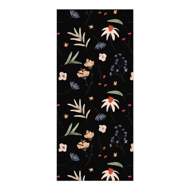 Enkla vattenfärger blommor 1 reklamkort (Framsidan)