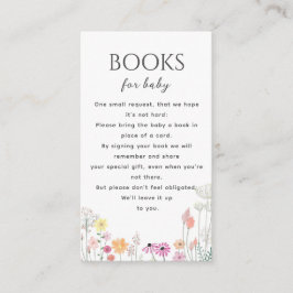 Enkla vildblomma-barnkalas-böcker för bebis tilläggskort