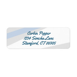 Enkla vinklar Ice Blue-Returetiketter Returadress Etikett